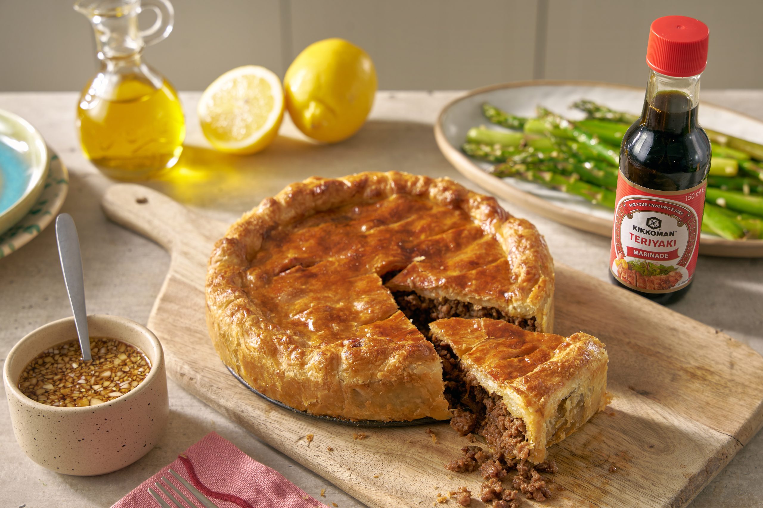 Recipes - Ελληνικά empanada style puff pastry pie sideshot teriyaki