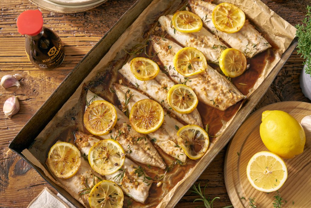 Herb-Roasted Mackerel herb roasted mackerel topshot dispenser