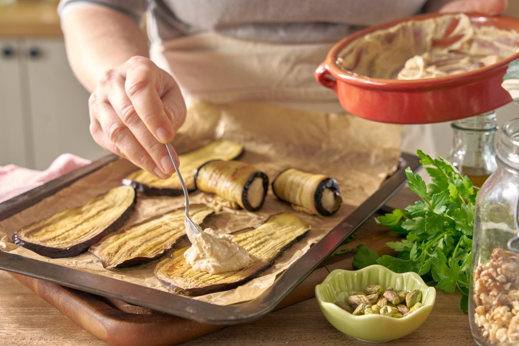 roasted eggplant slices with ricotta step3