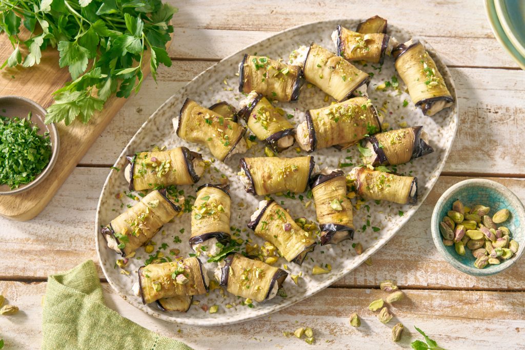 Roasted Eggplant Slices with Ricotta roasted eggplant slices with ricotta topshot