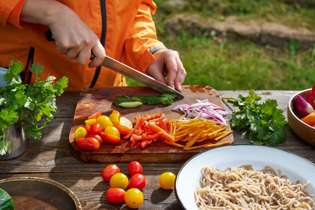 soba noodle salad with vegatables step1